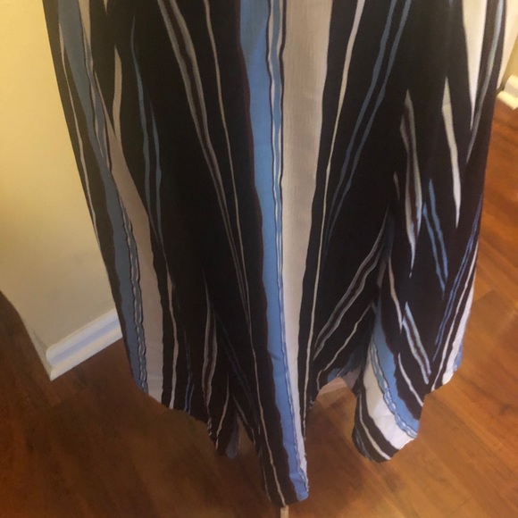 L’Artiste  Blue Striped Dress w/Criss Cross Back NWT -Small - Picture 3 of 8